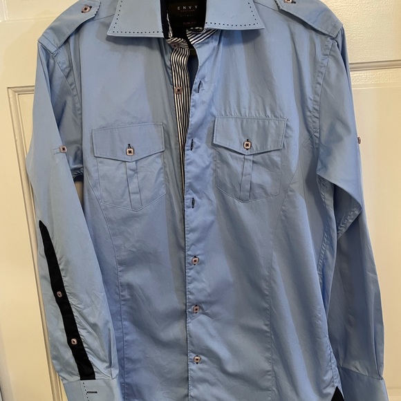 Envy Couture Slim Fit Button Down Shirt - Picture 2 of 10